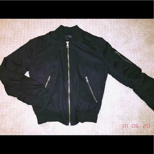 TOPSHOP black bomber jacket